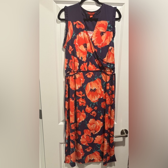 Joe Fresh Orange and Purple Floral Dress - Picture 1 of 2
